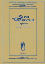 Slavia Occidentalis : linguistica