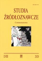 Studia źródłoznawcze : commentationes