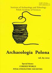 Archaeologia Polona vol. 63 : 2025