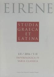 Eirene : studia Graeca Latina 52/2016