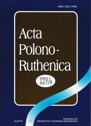 Acta Polono-Ruthenica XXV-4